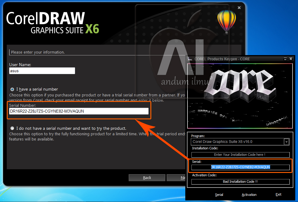 Corel Draw X6 Activation Code Plus Serial Number Download crack corel draw x6 activation code